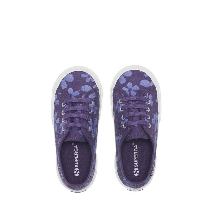 3750 KIDS FLOWER PRINT LEGGERA - Le Superga - Sneaker - Girl - NAVY-PURPLE WISTERIA 4