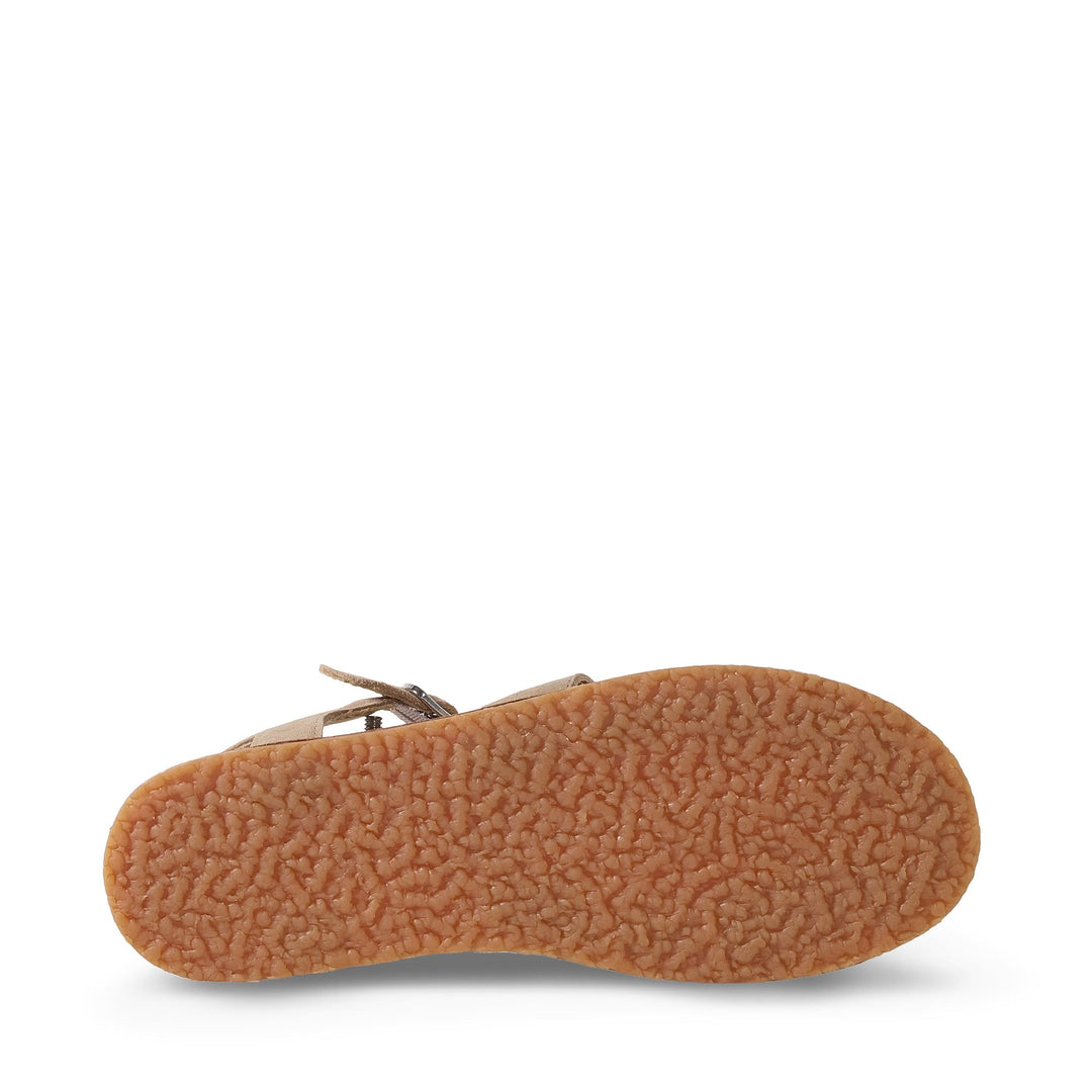 Sandalias unisex beige con parte superior de ante main