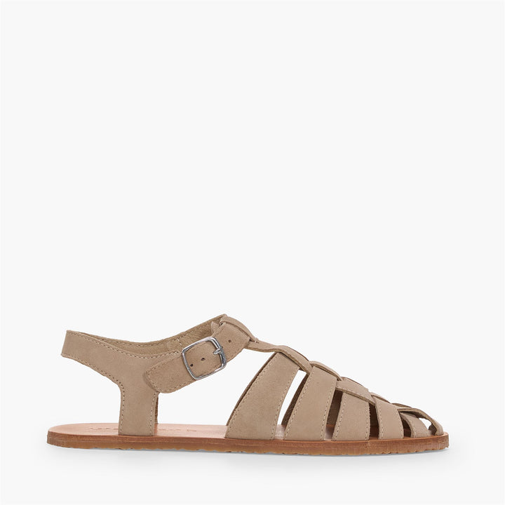 Unisex-Sandalen in Beige mit Obermaterial aus Wildleder 1