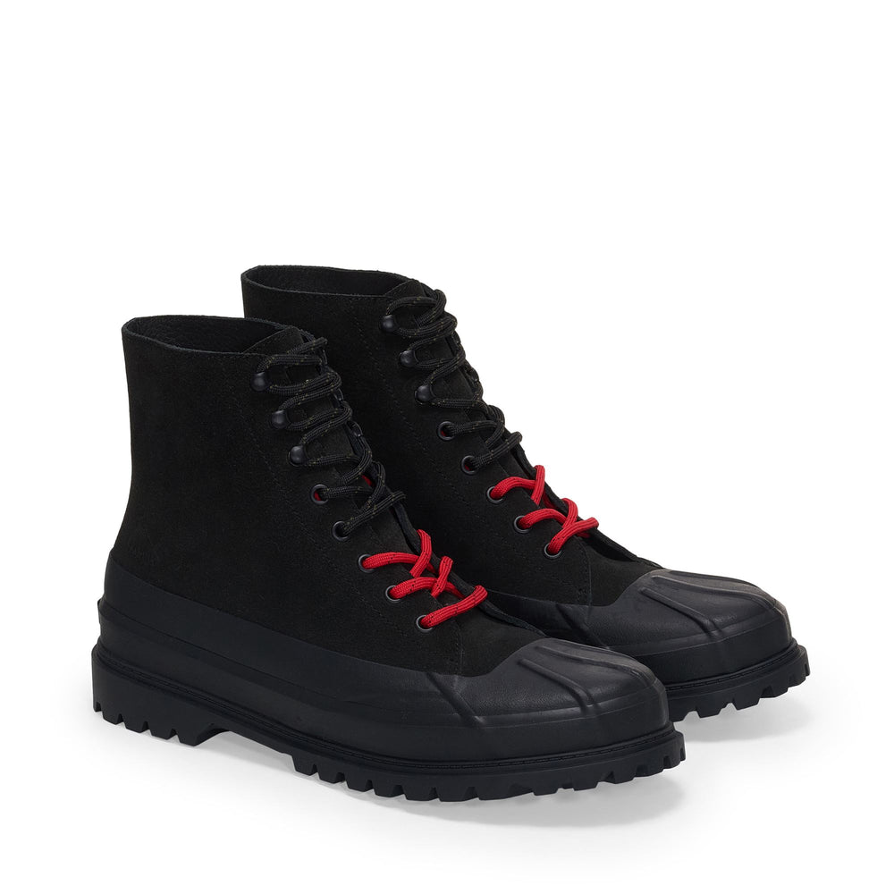 Stivaletti unisex neri con tomaia in pelle scamosciata 02