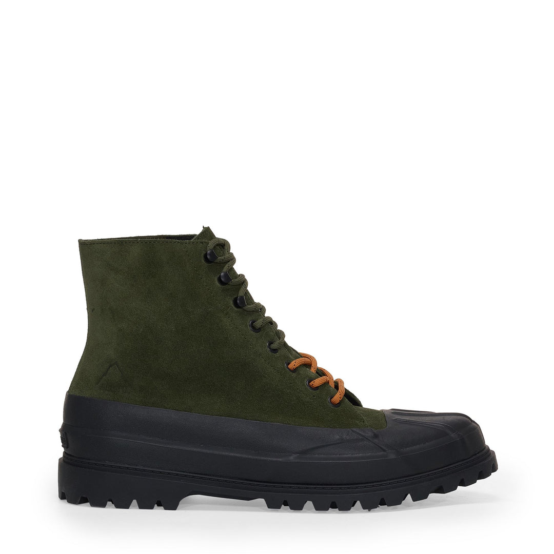Unisex Green Ankle Boots with Suede Upper 01