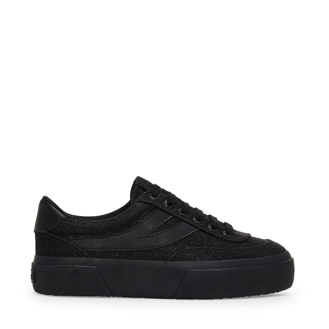Sneakers nere con plateau da donna e tomaia in jersey 01