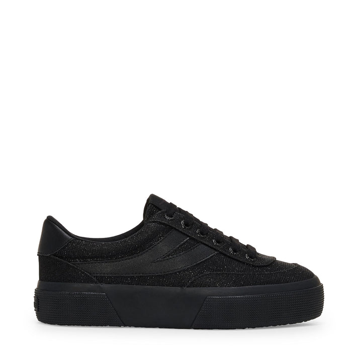 Sneakers nere con plateau da donna e tomaia in jersey 1