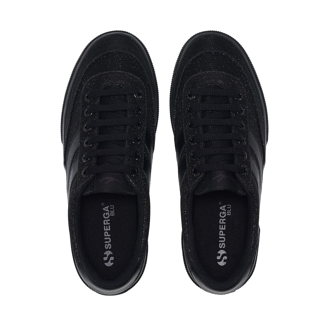 Sneakers nere con plateau da donna e tomaia in jersey main