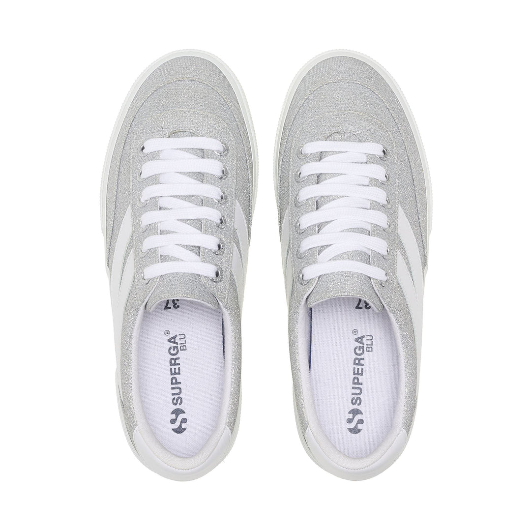 Woman's Platform Grey Sneakers with Jersey Upper main