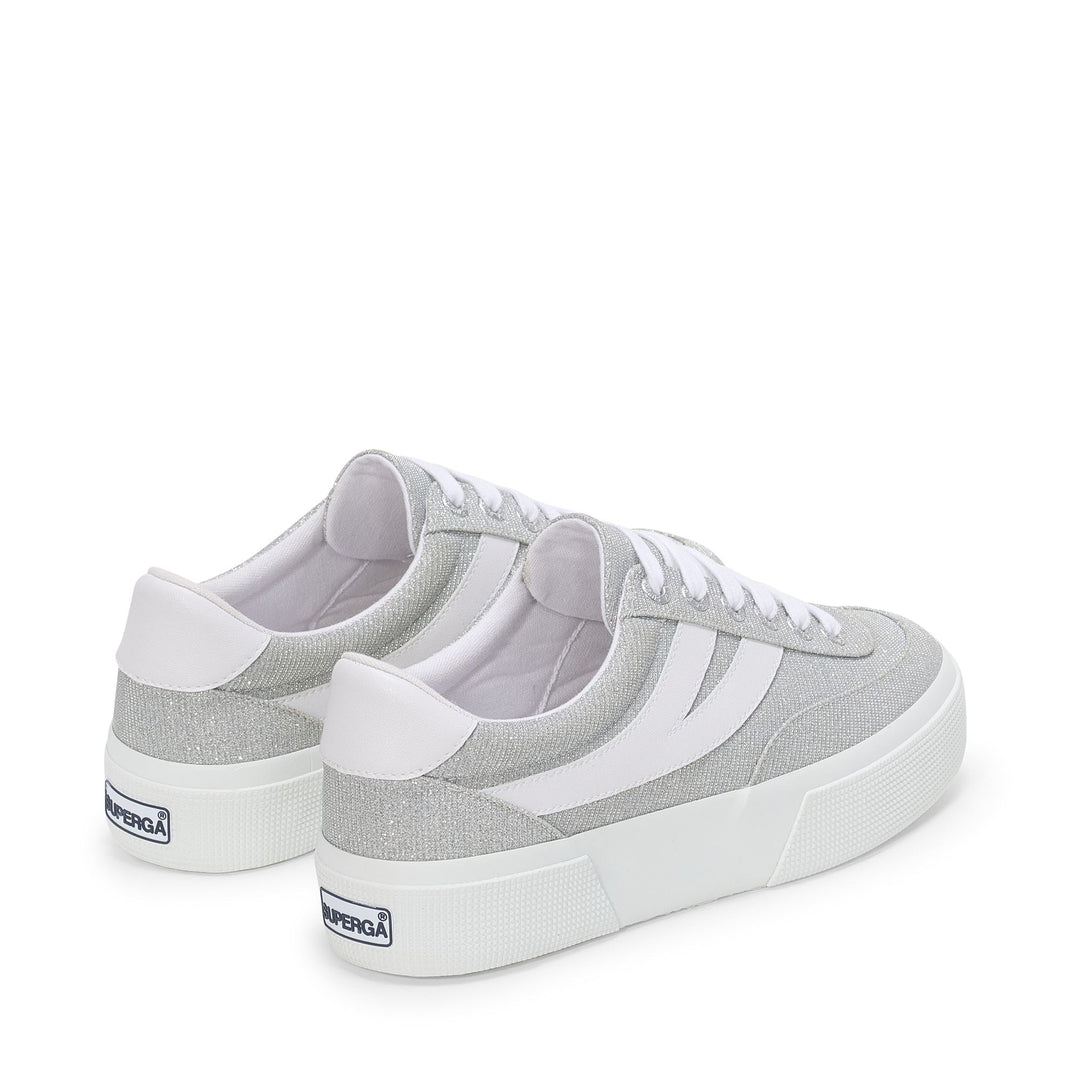 Woman's Platform Grey Sneakers with Jersey Upper main