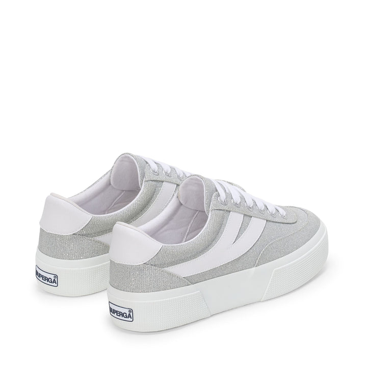 Woman's Platform Grey Sneakers with Jersey Upper 3