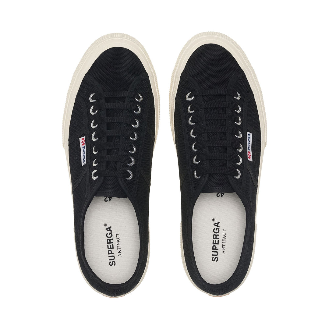 Zapatillas unisex negras de corte bajo con parte superior de algodón main
