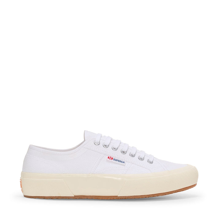 Weiße Low Cut-Sneakers mit Baumwollobermaterial 1