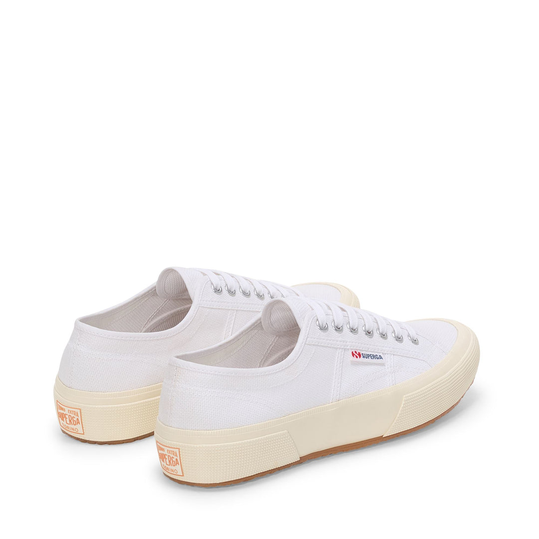 Weiße Low Cut-Sneakers mit Baumwollobermaterial main