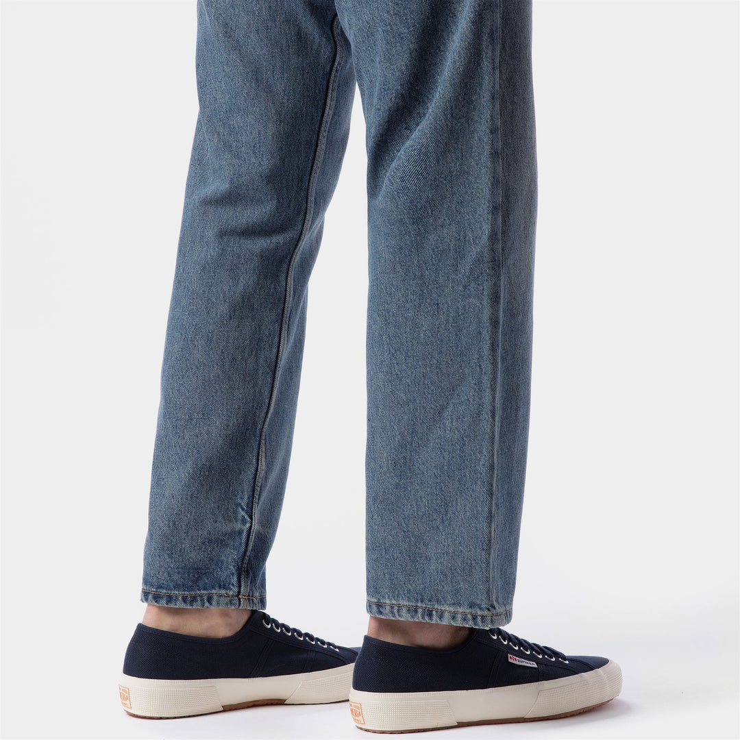 Klassische Unisex-Sneaker in Marineblau mit Obermaterial aus Baumwolle main
