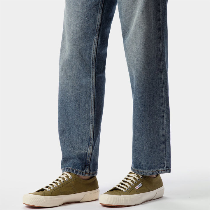 Sneakers basse unisex verdi con tomaia in cotone 6