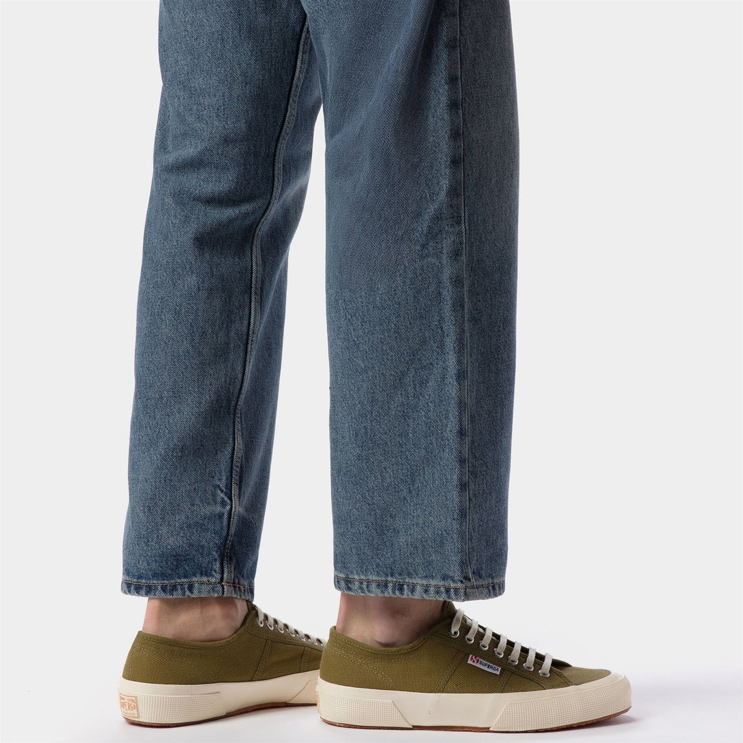 Wide Feet Superga Wide Width Le Superga Unisex 2750 OG Low Cut GREEN MILITARY-OFF WHITE