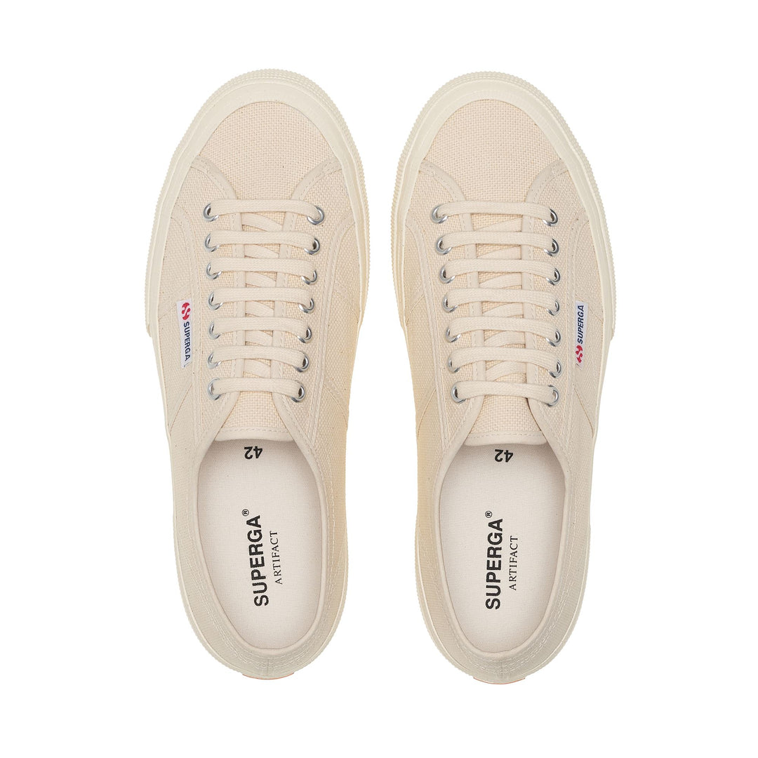 Unisex Beige Low Cut Sneakers with Cotton Upper main