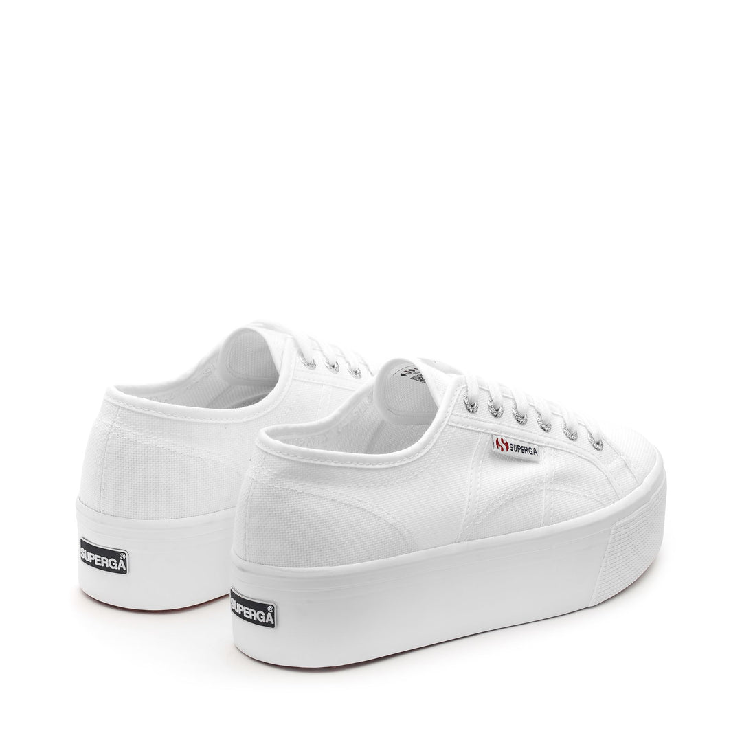 Zapatillas blancas de plataforma para mujer con parte superior de algodón main