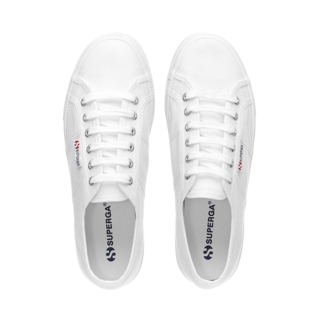 Zapatillas blancas de plataforma para mujer con parte superior de algodón main