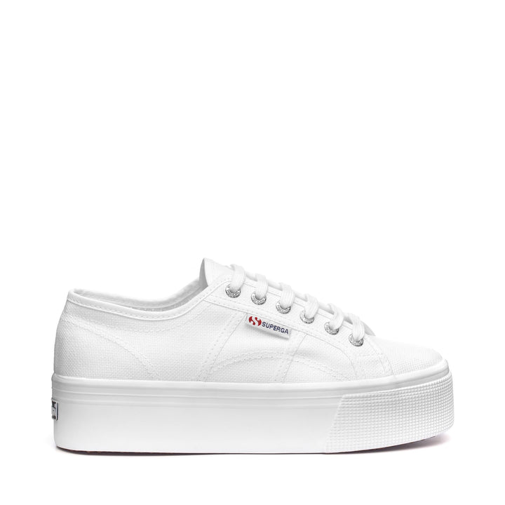 Zapatillas blancas de plataforma para mujer con parte superior de algodón 1