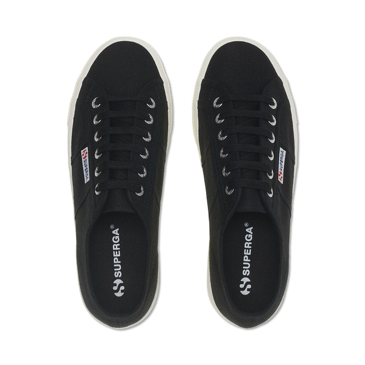 Woman's Platform Black Sneakers with Cotton Upper 4
