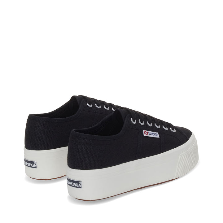 Woman's Platform Black Sneakers with Cotton Upper 3