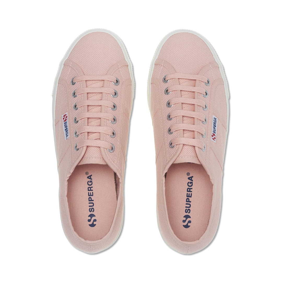 Sneakers da donna con plateau rosa e tomaia in cotone main