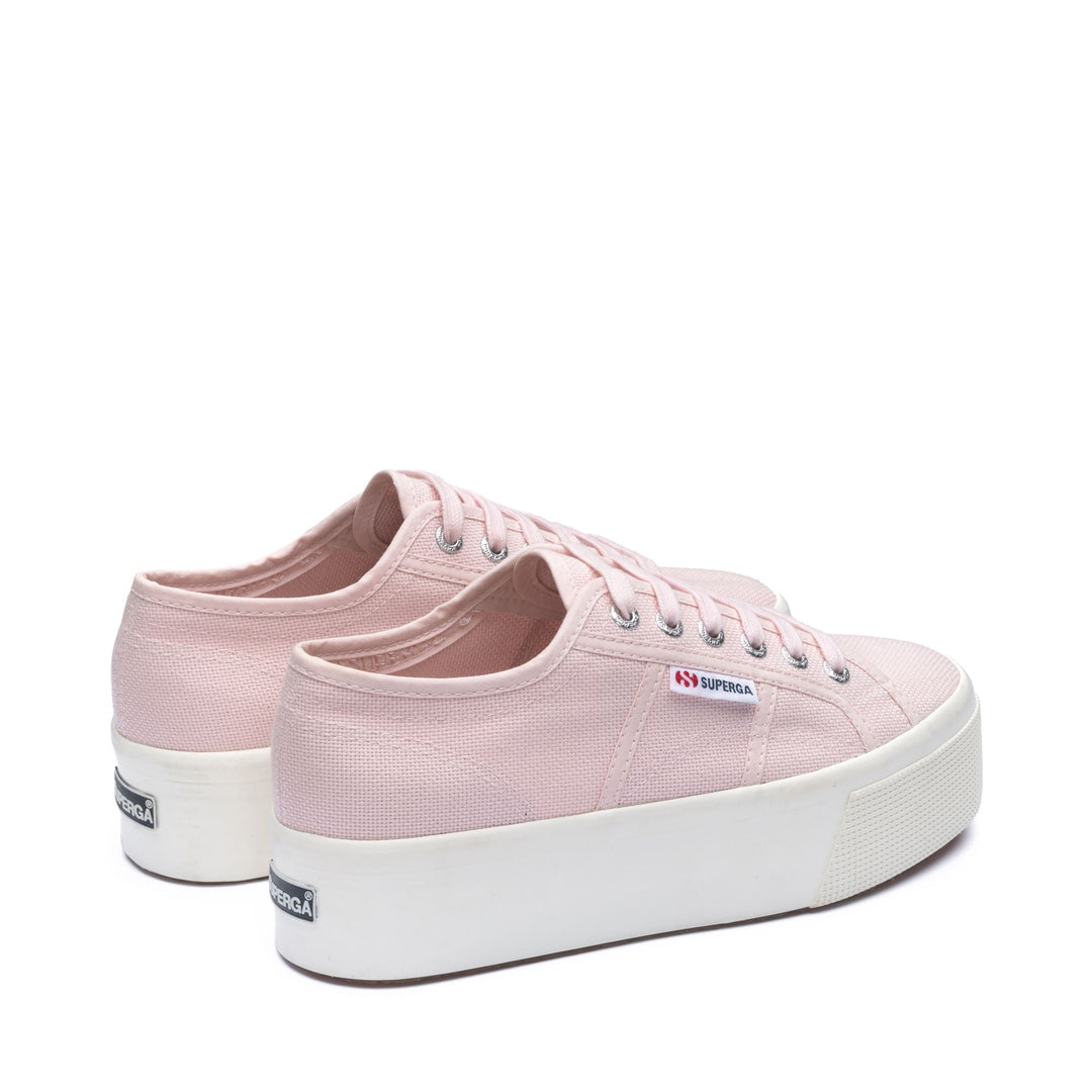 Sneakers da donna con plateau rosa e tomaia in cotone main