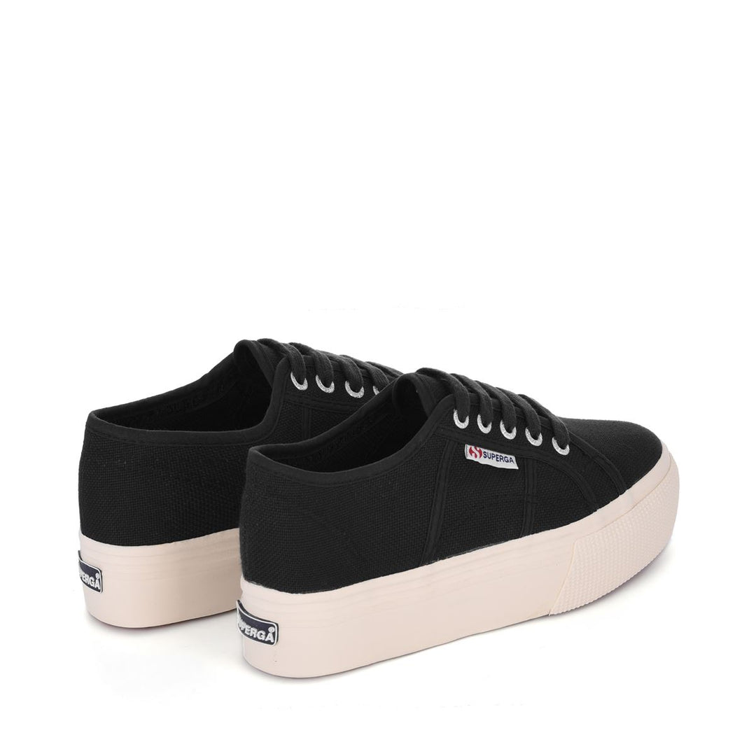 Lady Shoes Woman 2790ACOTW LINEA UP AND DOWN Wedge BLACK Dressed Side (jpg Rgb)		