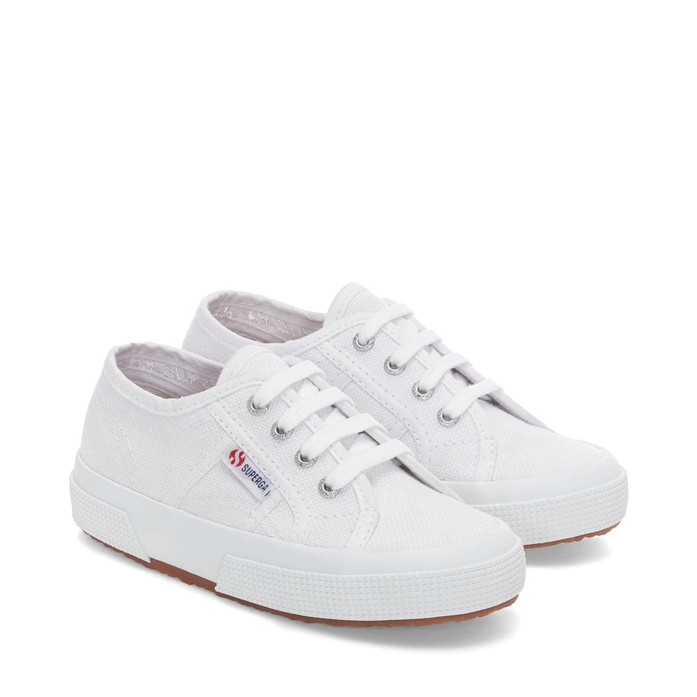 Children's Sneakers in White with Cotton Upper 02