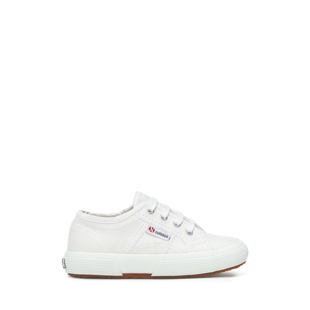 Sneakers per Bambini Colore Bianco con Tomaia in Cotone 01