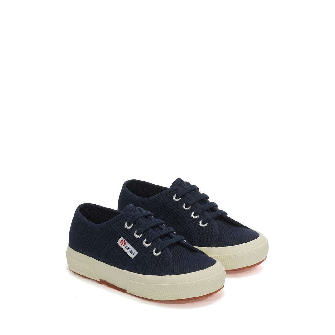 Klassische marineblaue Kinder-Sneaker mit Obermaterial aus Baumwolle main