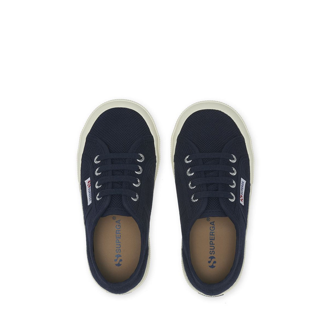 Klassische marineblaue Kinder-Sneaker mit Obermaterial aus Baumwolle main