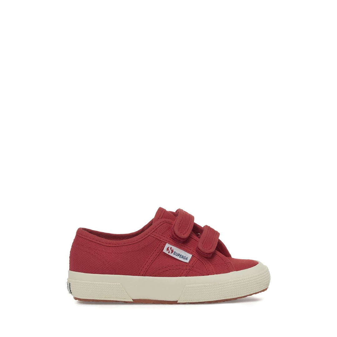 Sneakers per Bambini Colore Rosso con Tomaia in Cotone 01