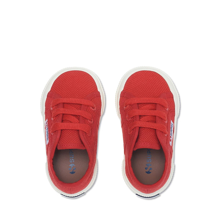Sneakers per Bambini Colore Rosso con Tomaia in Cotone 4