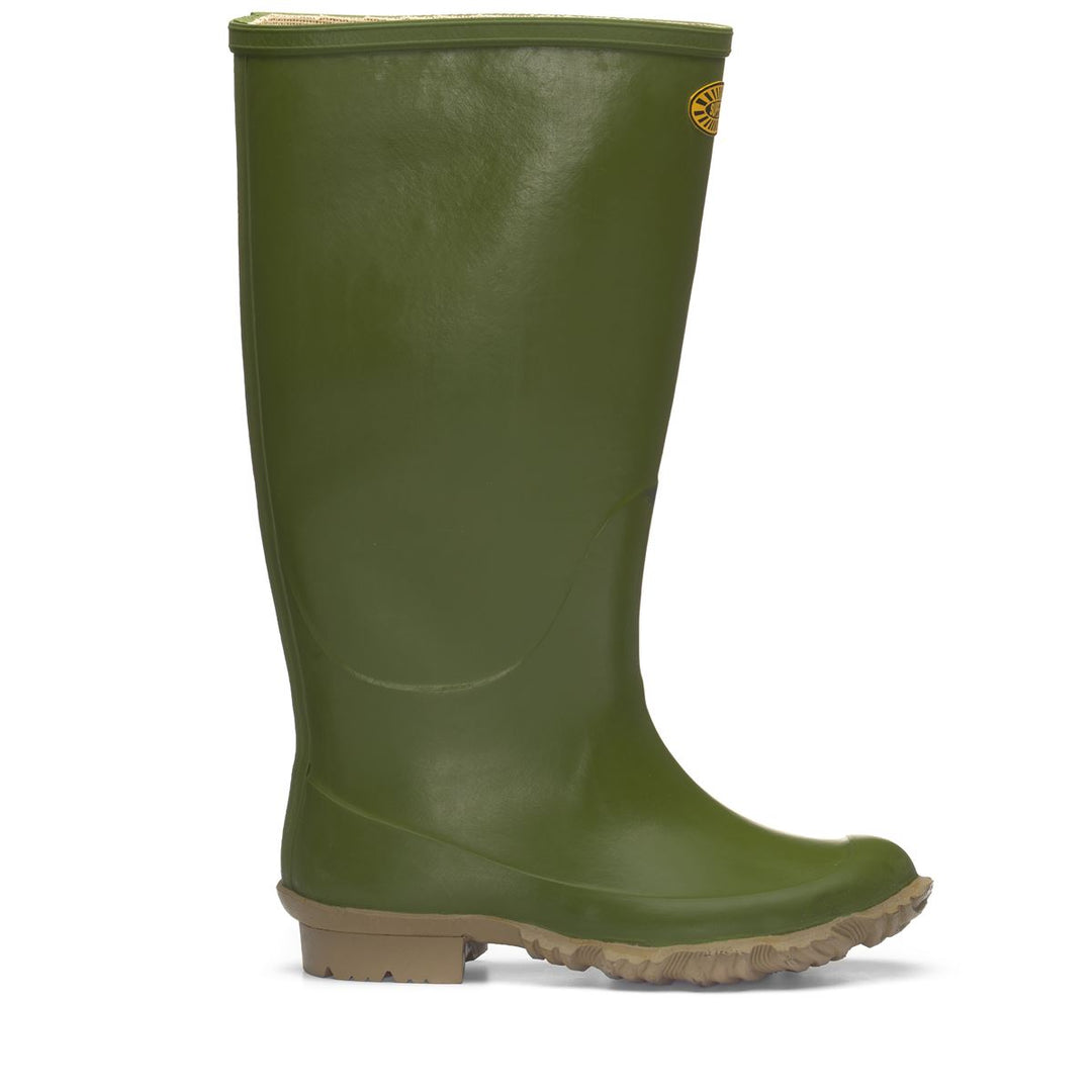 Bottes hautes en caoutchouc unisexes couleur olive 01