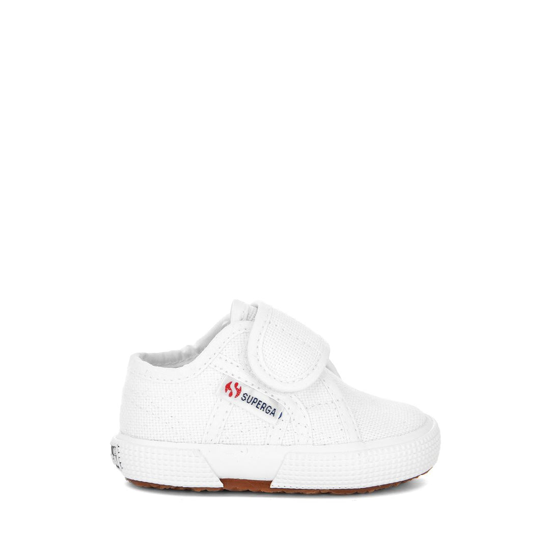 Sneakers per Bambini Colore Bianco con Strappi e Tomaia in Cotone 01