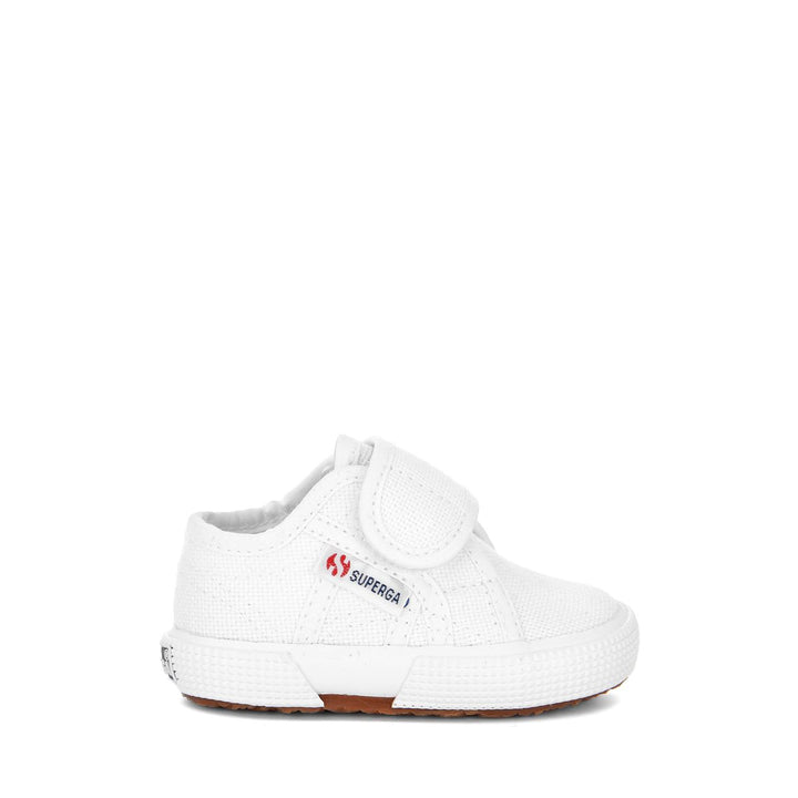 Children's Sneakers White Color with Velcro and Cotton Upper 1