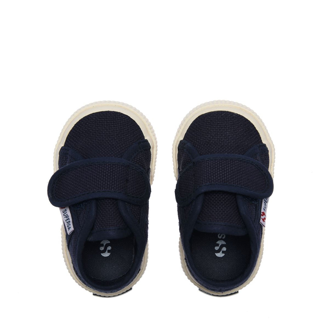 Sneakers per Bambini Colore Blu con Strappi e Tomaia in Cotone main