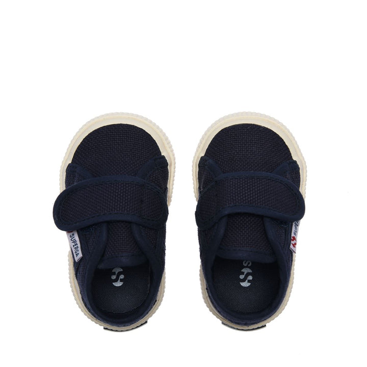 Sneakers per Bambini Colore Blu con Strappi e Tomaia in Cotone 4