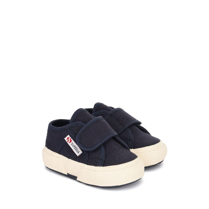Sneakers per Bambini Colore Blu con Strappi e Tomaia in Cotone 2