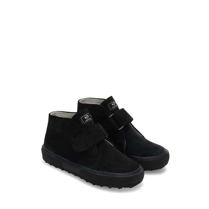 Boy's Ankle Boots Full Black with Suede Upper 2