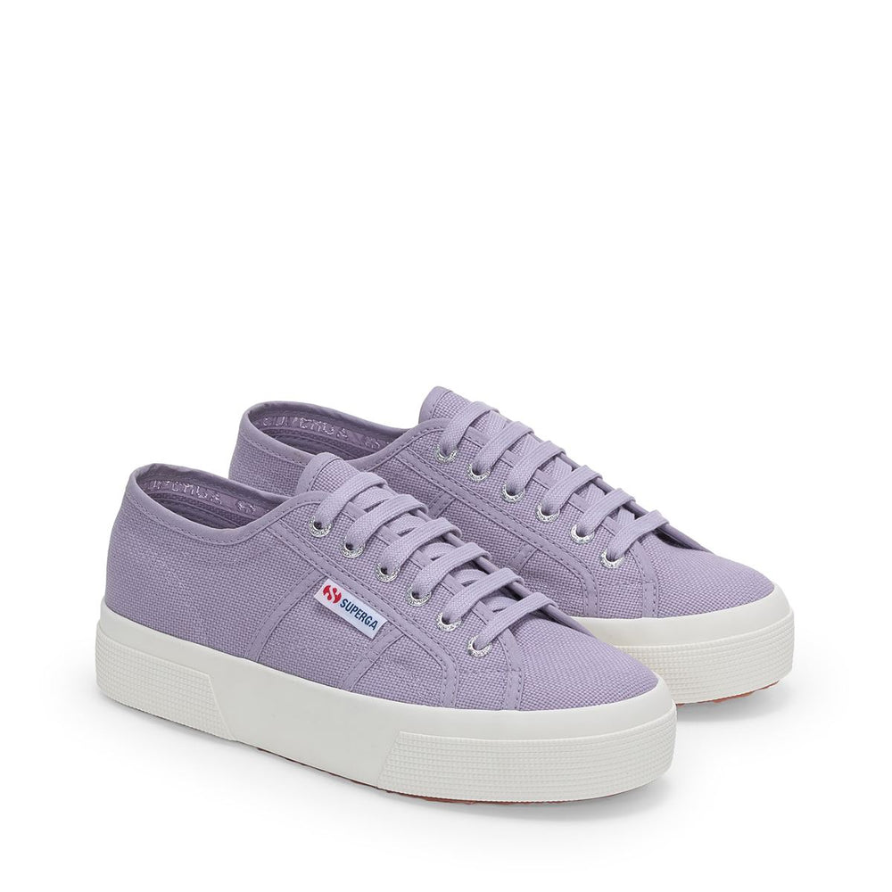 Unisex Violet Platform Sneakers with Cotton Upper 02