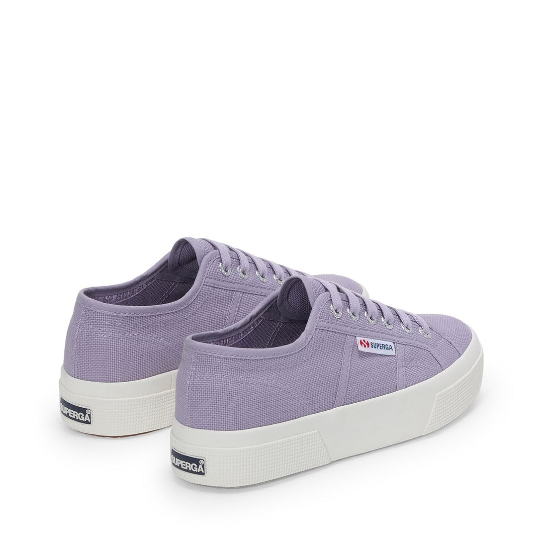 Sneakers unisex con plateau viola e tomaia in cotone main