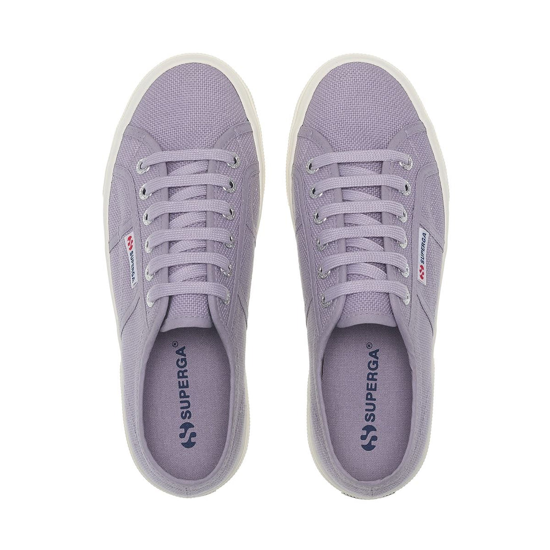 Sneakers unisex con plateau viola e tomaia in cotone main