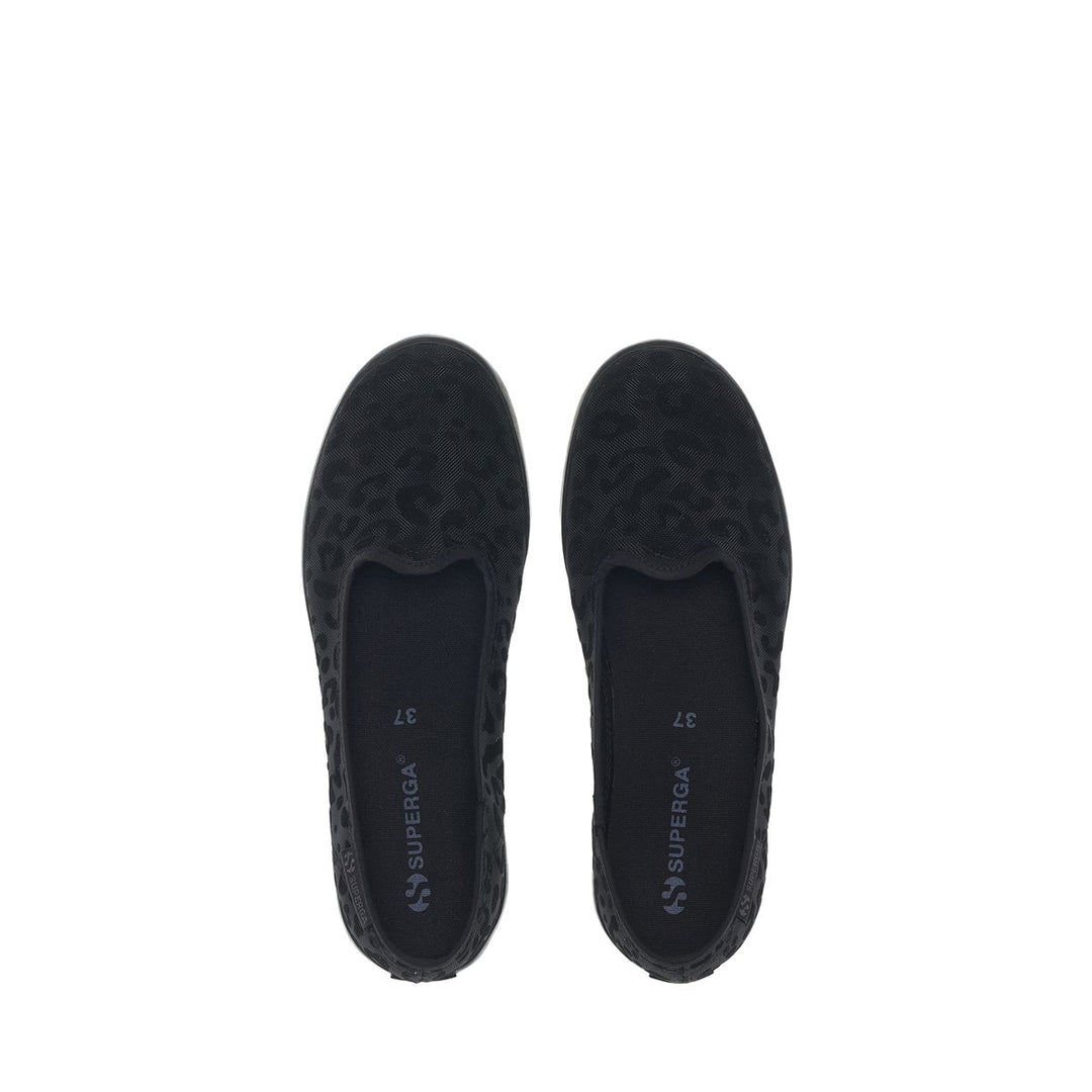 Woman's Ballerina Black Flats with Mesh Upper main