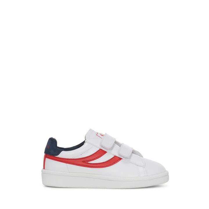Zapatillas blancas bajas para niños con parte superior sintética 1