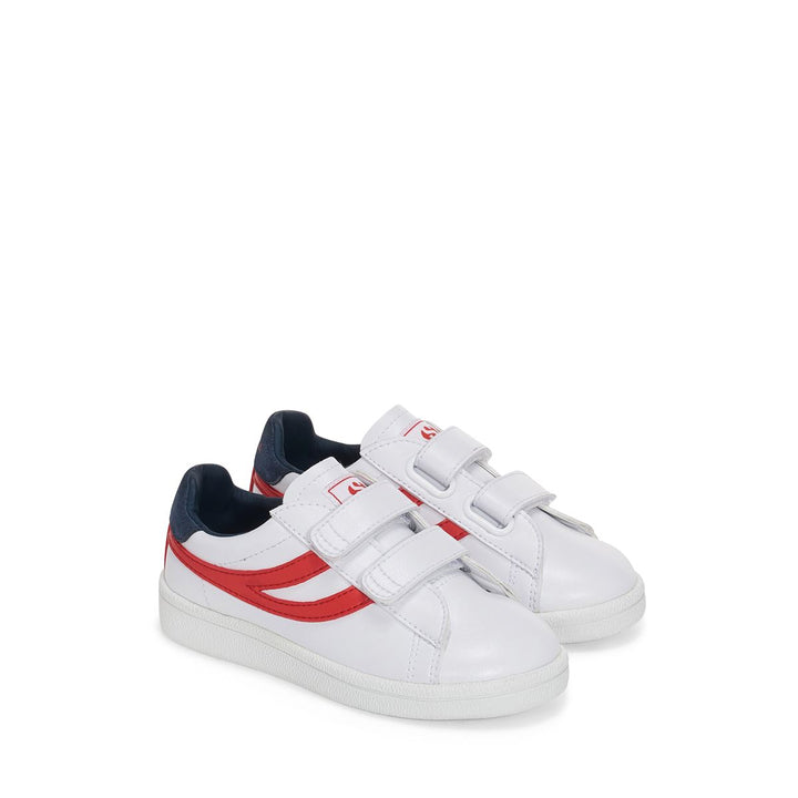 Zapatillas blancas bajas para niños con parte superior sintética 2