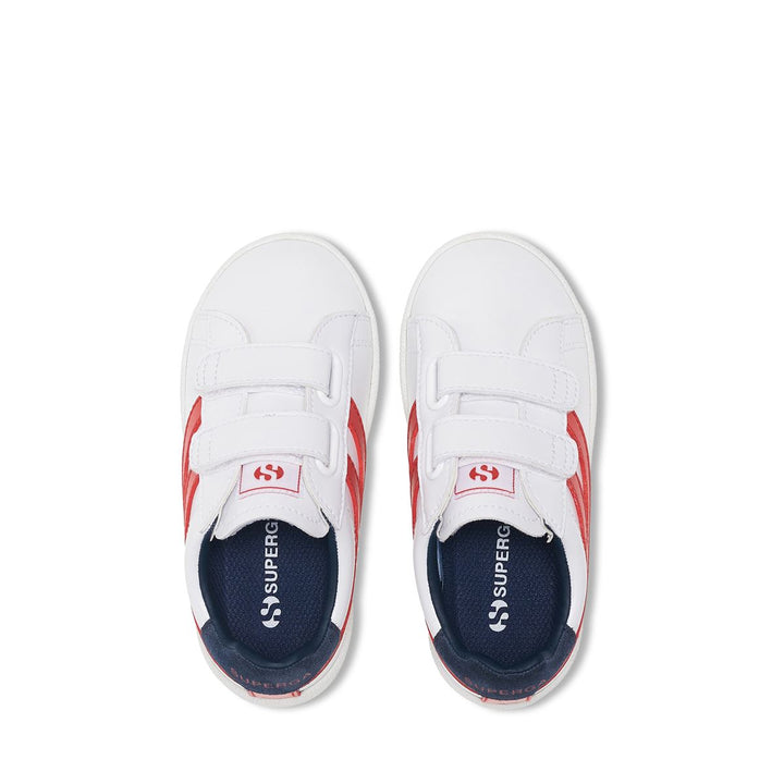 Zapatillas blancas bajas para niños con parte superior sintética 4