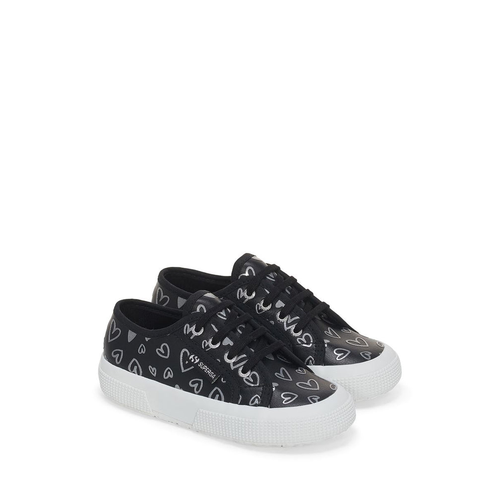 Girl's Low Cut Black Sneakers with Cotton Upper 02