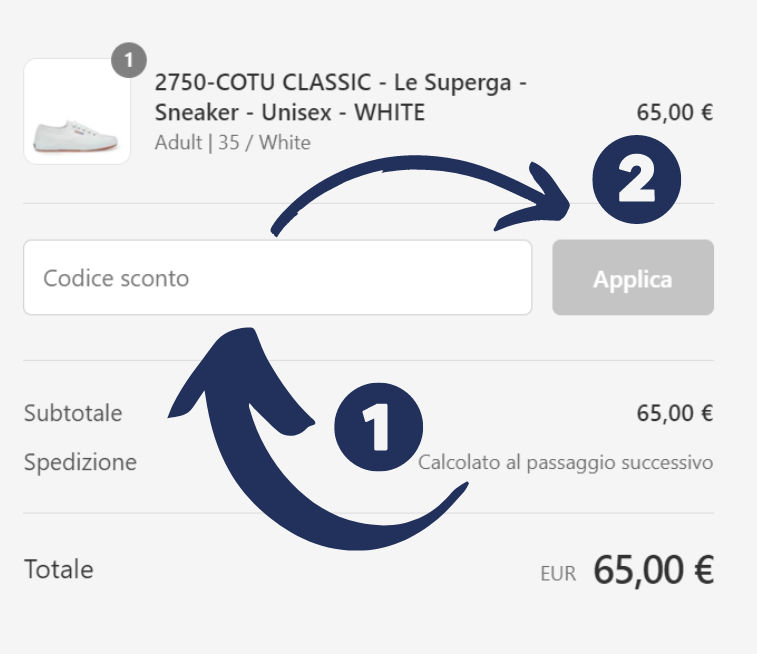 Come posso attivare codice sconto?