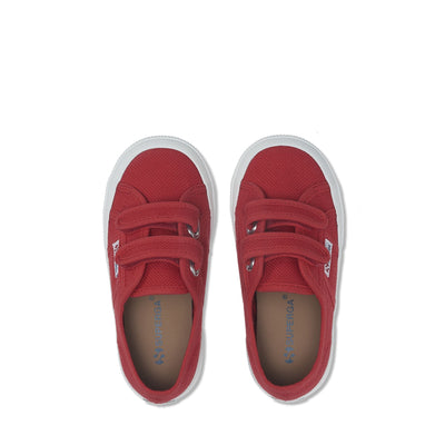 Le Superga Kid unisex 2750-COTJSTRAP CLASSIC Sneaker RED-WHITE Dressed Back (jpg Rgb)		