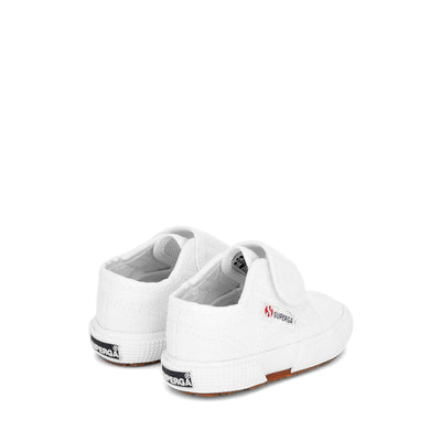 Le Superga Kid unisex 2750-BSTRAP Sneaker WHITE Dressed Side (jpg Rgb)		